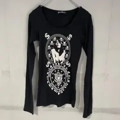 美品✨ヒステリックグラマー　ロンT ヒスガール　ドクロ　クルーネック