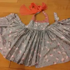 マールマール　MARLMARLフラミンゴ柄キッズエプロン
