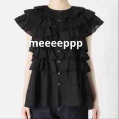 IENA LA BOUCLE ビックリボン ボイルブラウス ネイビー - メルカリ