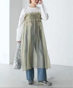 【forksy.】 2wayオーガンジーシアーキャミワンピース