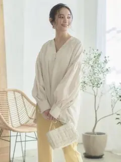 titivate ボリュームスリーブシャツブラウス