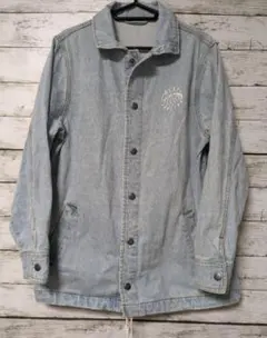 【美品】ROXY ロキシー デニム コーチジャケット Mサイズ バックプリント