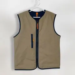 スポルディング 中綿ベスト リバーシブル L ベージュ 軽量 アウトドア