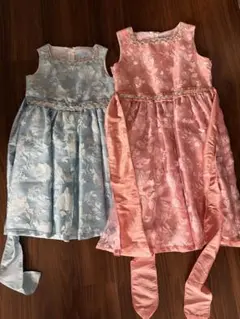 フォーマルドレス 青 ピンク 2点セット 青140ピンク160