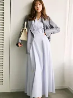 FRAY I.D（フレイ アイディー）カシュクールベルトタックワンピース