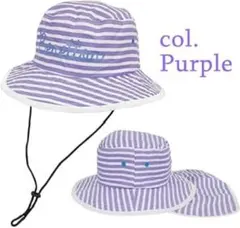 ベネトン★水陸両用　帽子　ハット　首日除け★紫　パープル★サイズ54