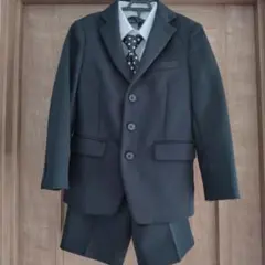 フォーマルスーツ4点セット ブラックストライプ 120cm