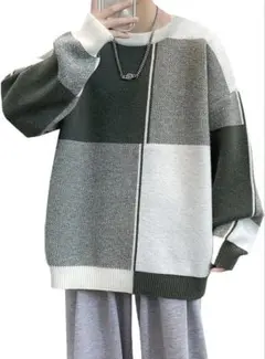 セーター メンズ 冬服 ニットクルーネック カジュアル 大きい暖かい 厚手