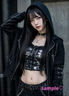 AIグラビア美女 ストリート系 ポートレート L版