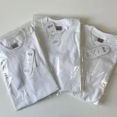 【新品】子供 長袖Tシャツ サイズ100 無地 3枚 ホワイト 綿100 ACE
