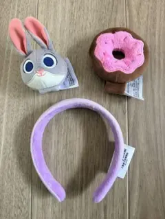香港ディズニー ズートピア ジュディ ニック カチューシャ ドーナツ