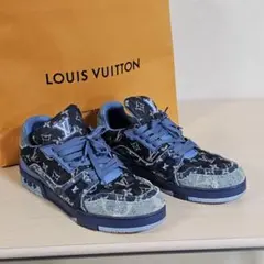 LV トレイナー・ライン スニーカー ダメージ ブルー