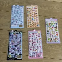 5枚セット 3D ぷくぷくシール 立体ぷっくり 可愛い シール