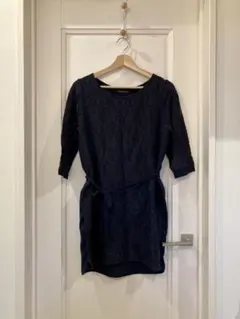 C.D.S BASIC ネイビー 花柄レースワンピース チュニック