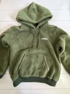 XLARGE ボアパーカー グリーン ロゴ フーディ