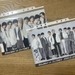 【新品、未使用】 SnowMan vs SixTONESミニクリアファイル2種