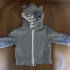 ストライプ柄フード付きトレーナー 75