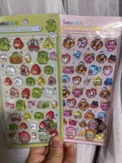 たまごっち　3Dシール　めめっちとくちぱっち