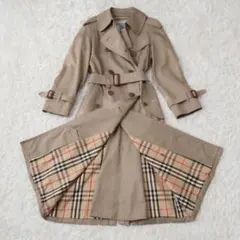訳アリ✨バーバリー✨トレンチコート　ノバチェック　ダブルチェスター　ビンテージ burberry/バーバリー通販 | ロング チェックカラー トレンチコート