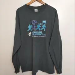GILDAN YMCA イベント 長袖ロンT XL チャコール US古着