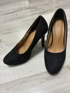 黒スエードパンプス 23cm