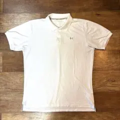 【メンズ：Lサイズ】UNDER ARMOUR ホワイトポロシャツ