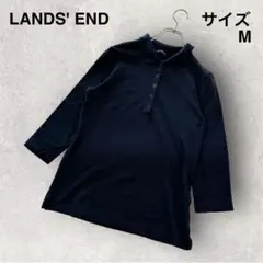 【LANDS' END】ランズエンド ポロシャツ レーヨン40% ネイビー 2