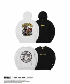 FR2梅 New Year 2025 Rabbits Hoodie ピンク L - メルカリ