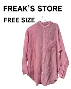 【値下げ】FREAK'S STORE シアーシャツ ピンク 透け感シャツ
