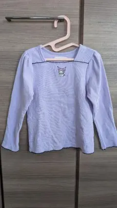 薄紫色 クロミ刺繍 長袖カットソー 110cm