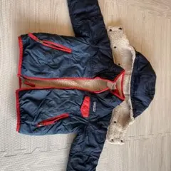 ネイビー/レッド フード付きアウター 95cm