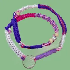 【太め】マルチスマホショルダーストラップ【ピンクパープル】