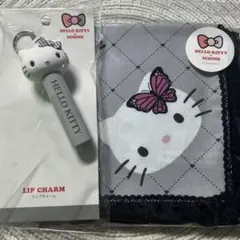 【新品】HELLO KITTY × 3COINS リップチャーム＆ハンカチのサムネイル
