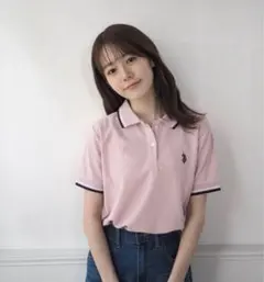 U.S. POLO ASSN. ポロシャツ ピンク M