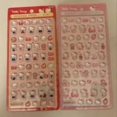 【正規品】サンリオミニボンボンドロップシール　赤　ピンク　ハローキティ　シール