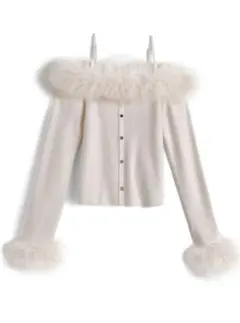 GRL ファーオフショルダーニットトップス[tu1774]