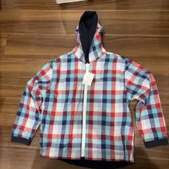 SHIPS チェック柄 フード付きジャケット