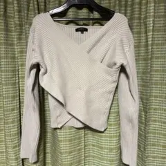 rienda リブ編みラップニット セットアップ