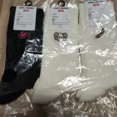 UNIQLO ユニクロ カウズ+ ウォーホル ソックス　3足セット　23-25㌢