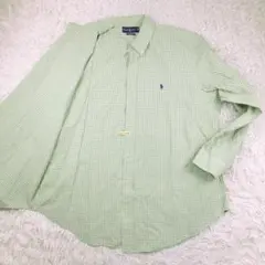 美品◎Ralph Lauren ラルフローレン 長袖シャツ チェック ポニー刺繡