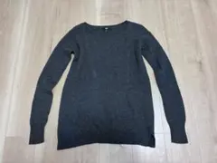 UNIQLO ユニクロ　カシミヤコットン　クルーネックセーターL ダークグレー
