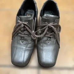 ゴールデンフット グレー レザーシューズ