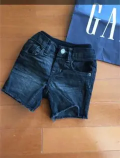 baby Ｇapのブラックデニムショートパンツ 80