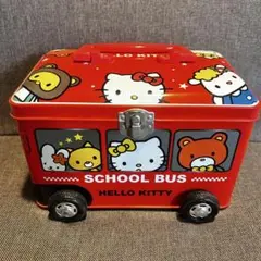 【美品/平成/2005年】ハローキティ SCHOOL BUS スクールバス 缶