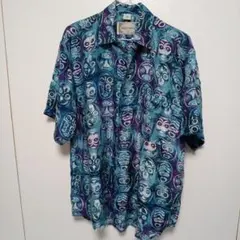 シルクシャツ　ほぼ新品！　ブルーパープル調