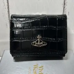 【ショッパー付き】VivienneWestwood♡三つ折財布　ブラック