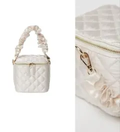 chouette latte キルティング2way バニティバッグ