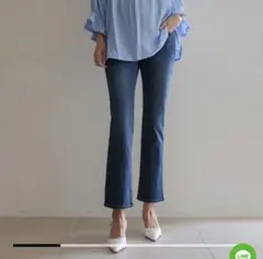 soim マタニティパンツデイリーストレッチフレアデニム