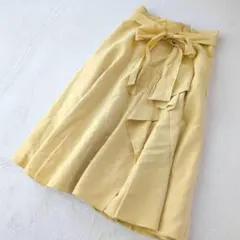 リランドチュール◇フレアスカート ひざ丈 ベルト付 綺麗め フェミニン 0