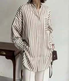 DOUDOU スタンドストライプシャツのサムネイル